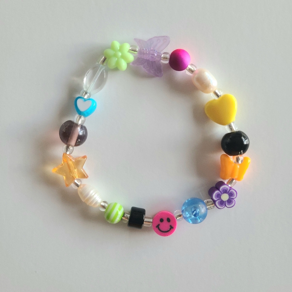 Midnight Party Beaded Bracelet Y2k 90s